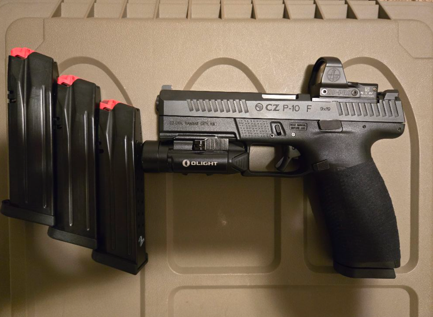 CZ P-10F w/ Leupold DPP & Olight Valkyrie PL-2